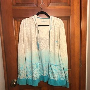 Hard Rock San Diego Blue Ombré Zip-up Hoodie